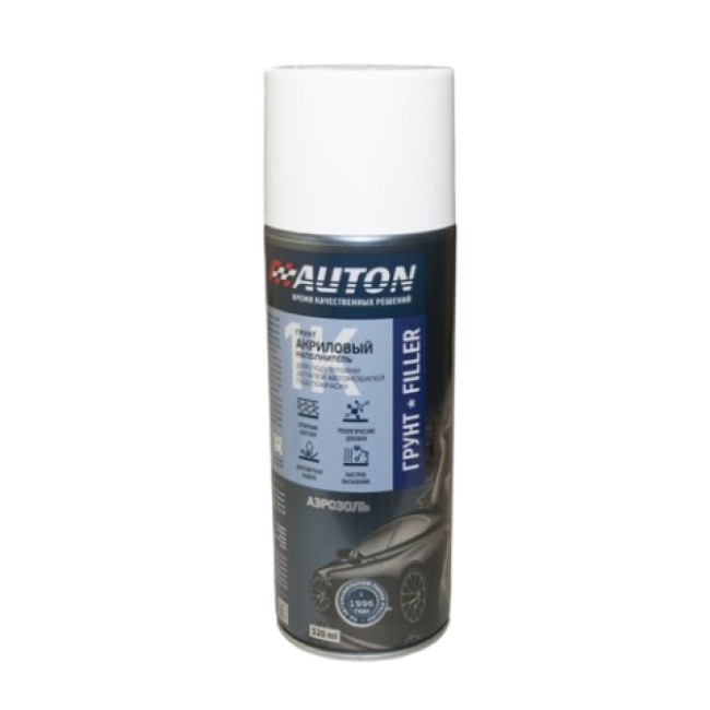Auton 丙烯酸填充底漆（填料），AUTON，白色，气雾剂 520 毫升 ATN-A07367 图片 – 卡拉科尔 | carpaint.kz