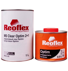 Reoflex Varnish 2K MS Clear Optim 2:1 Acrylic + Hardener MS, 1l + 0.5l