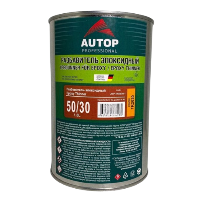 AUTOP 50/30 - Разбавитель эпоксидный - Банка, 1л ATP-TR50/30-1 – купить в Каракол | Autop | carpaint.kz